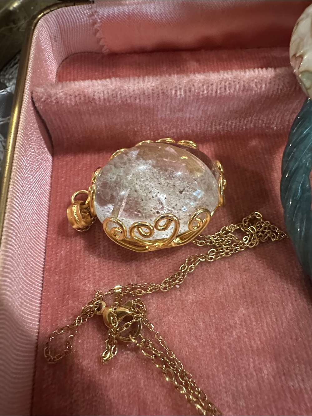Crystal Quartz Natural Pendant Pool of Light Natural Stone - Picture 5 of 9